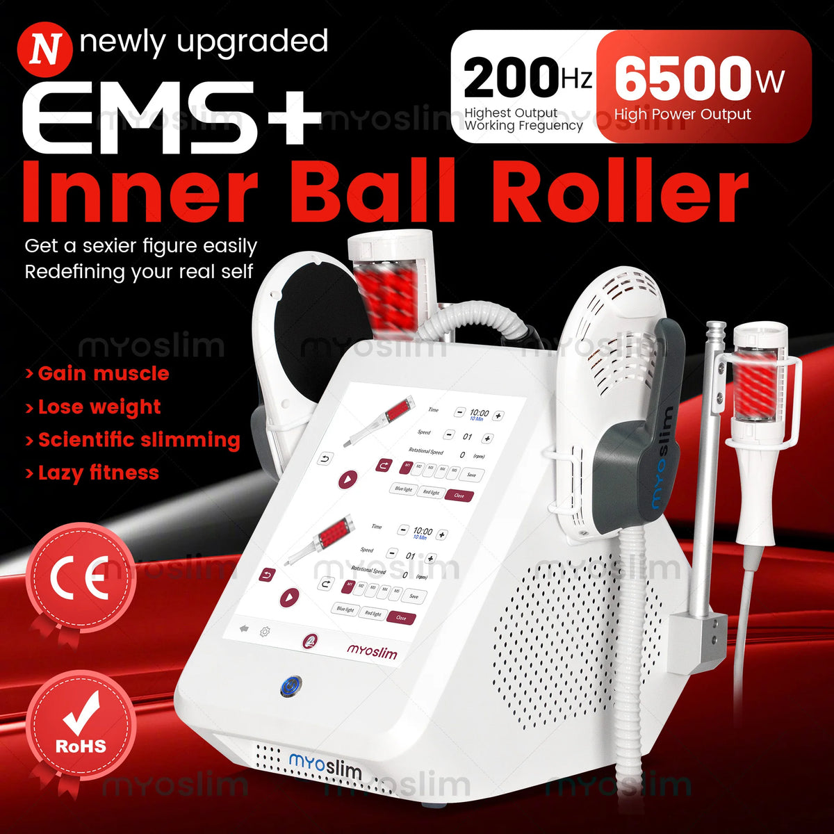 MYOSLIM EMS Roller Massager for Body Contouring and Cellulite Care