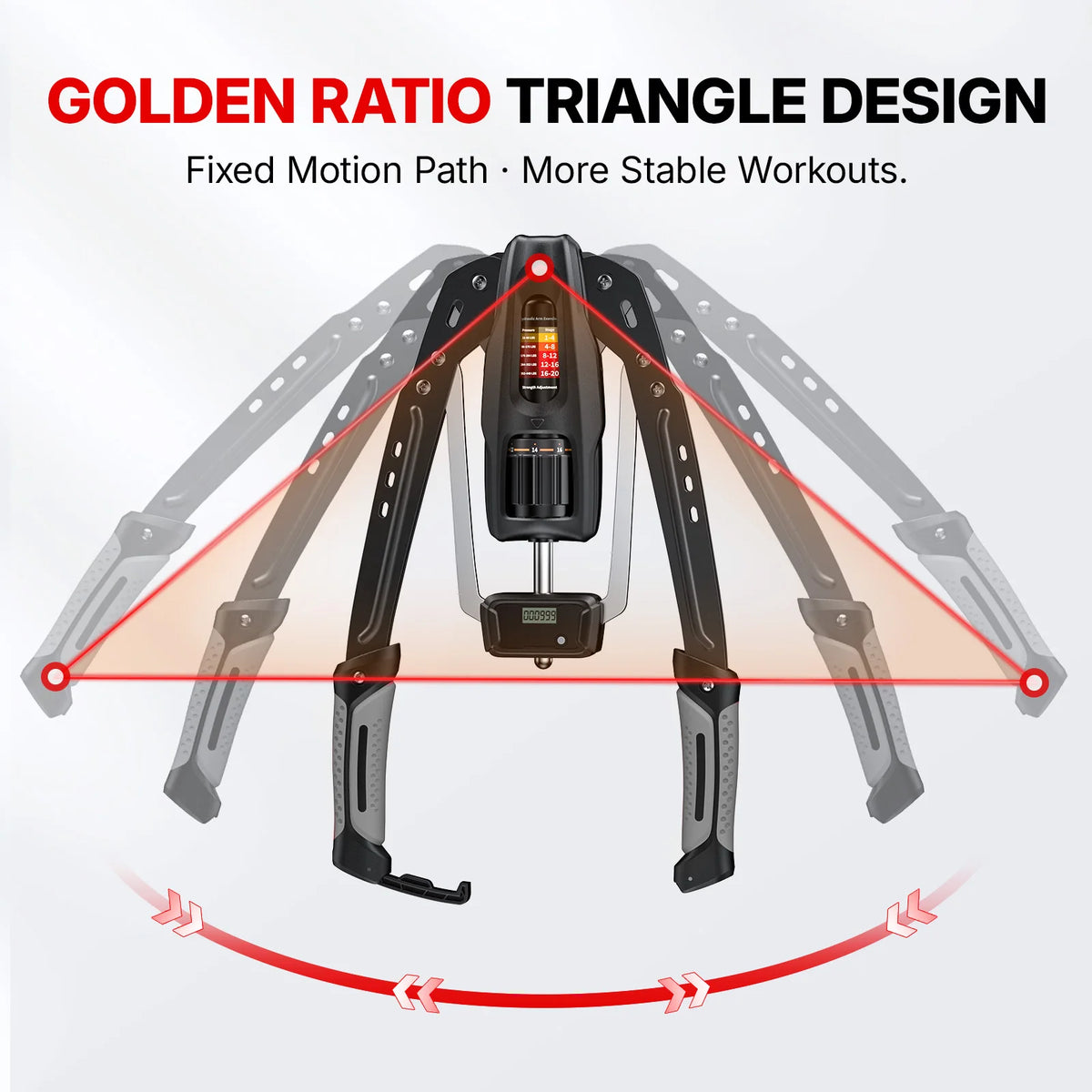 MERACH Adjustable Hydraulic Arm Trainer With Digital Rep Counter