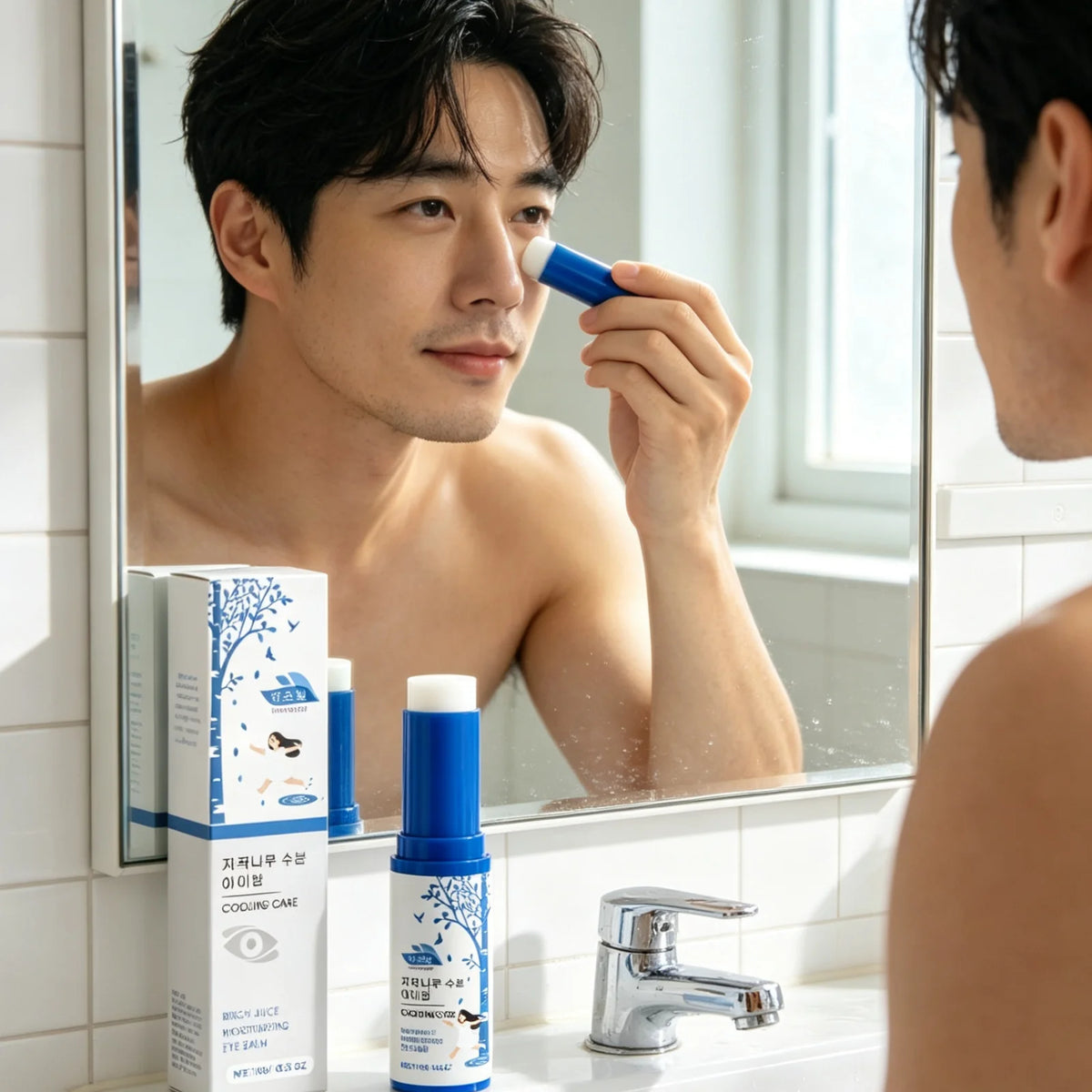 HANCHOBIT Cooling Eye Balm Hydrating Infuse Nourishment Relieve Dryness Alleviate Fatigue Non Irritating Multi Effect Eye Balm