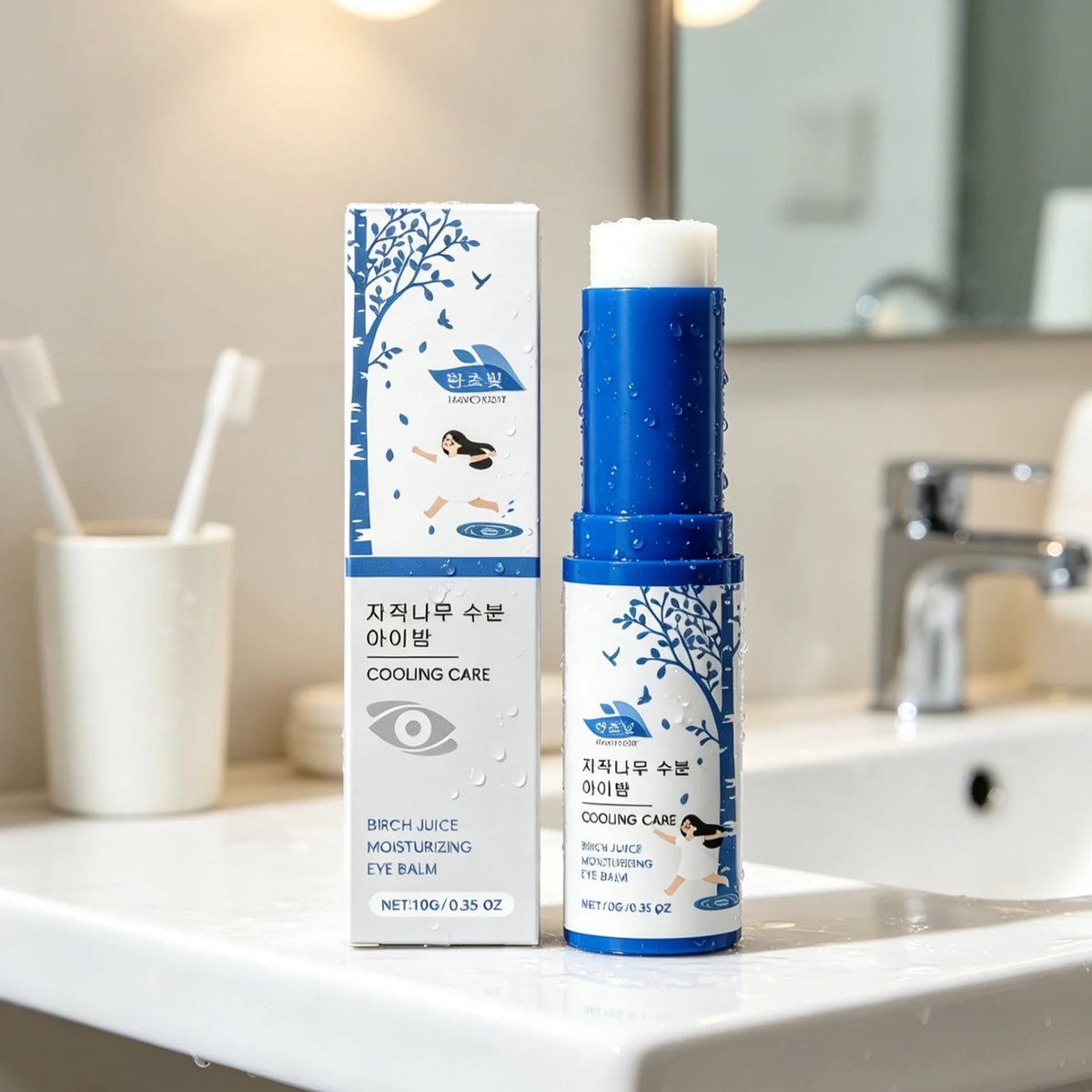 HANCHOBIT Cooling Eye Balm Hydrating Infuse Nourishment Relieve Dryness Alleviate Fatigue Non Irritating Multi Effect Eye Balm