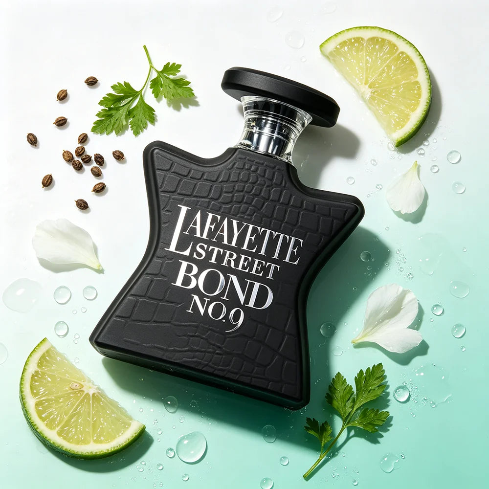 Bond No.9 Lafayette Street Men Eau De Parfum 100ml Smooth Oriental Fougere Scent Bergamot Coriander Apple Vanilla Dry Wood Tonka Bean Grey Amber Long Lasting Luxury NYC Fragrance Gift