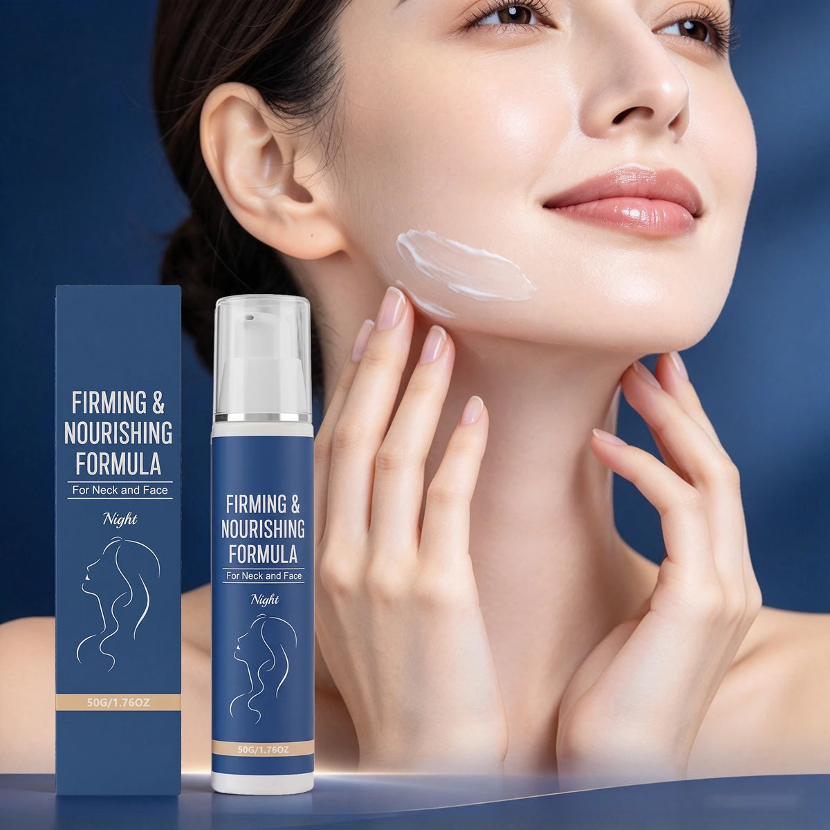 50G Night Face Cream Gentle Formula Moisturizing Improve Skin Texture Lightweight Smoothing Non-greasy Firming Daily Facial Lotion for Neck & Face