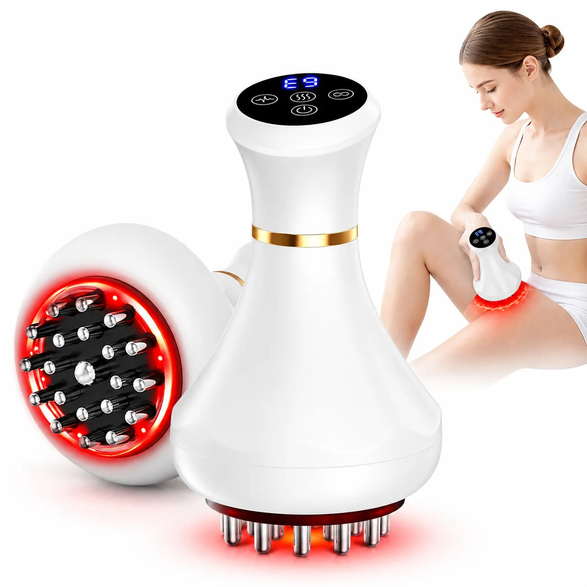 Jitesy Red Light Therapy Handheld Body Sculpting Massager With Heat