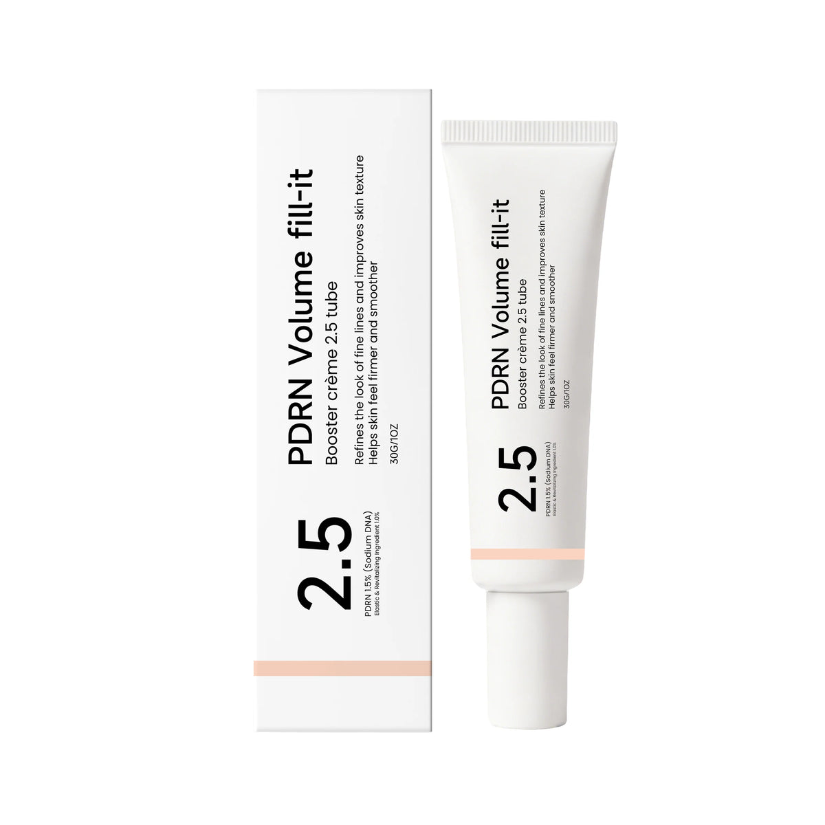 PDRN Volume Fill-It Booster Facial Cream Anti Aging Wrinkle Filler Fade Smile Lines Firming Skin Barrier Repair Deep Hydration Lightweight Cream