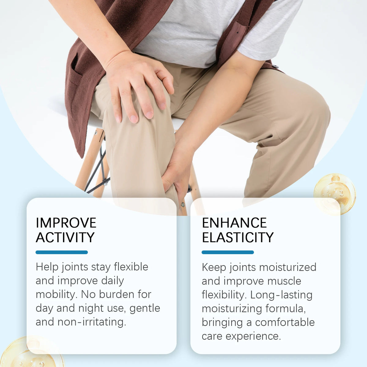 Hyaluronic Acid Joint Cream Ginger Extract Supports Flexibility Enhances Elasticity Nourishes Skin Promotes Comfort Soothing Daily Body Care Massage Balm