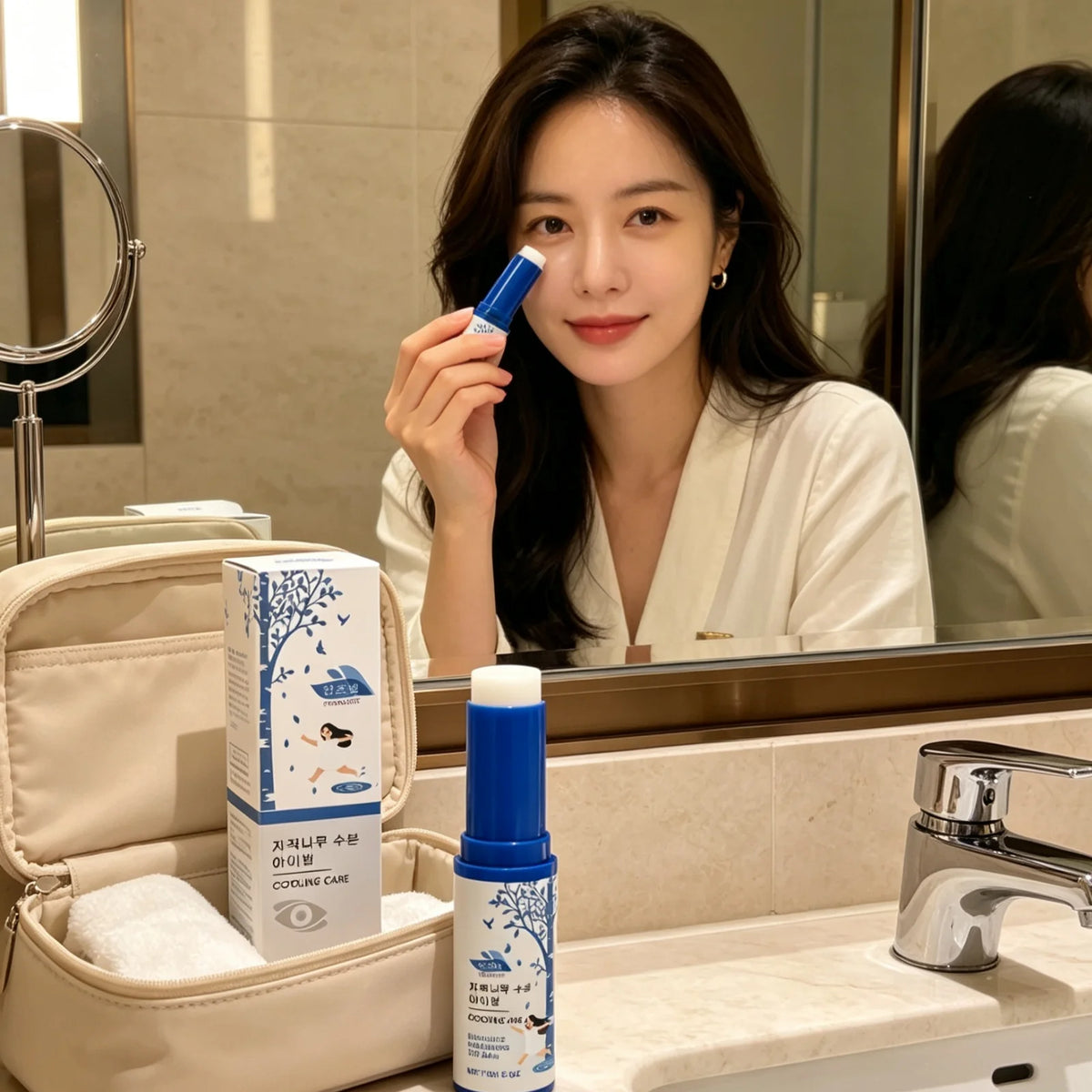HANCHOBIT Cooling Eye Balm Hydrating Infuse Nourishment Relieve Dryness Alleviate Fatigue Non Irritating Multi Effect Eye Balm