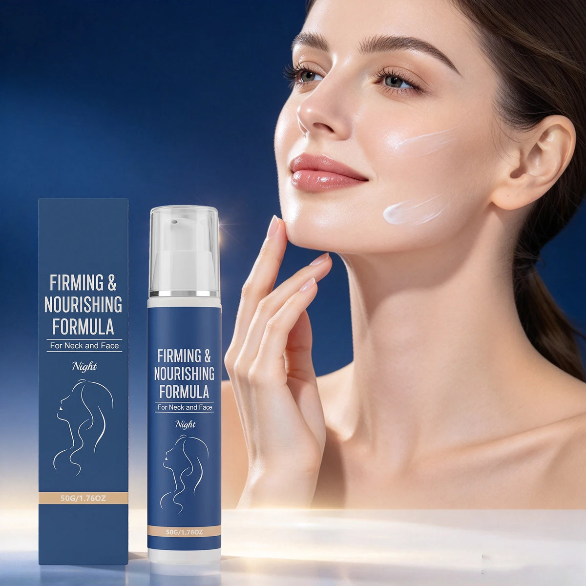 50G Night Face Cream Gentle Formula Moisturizing Improve Skin Texture Lightweight Smoothing Non-greasy Firming Daily Facial Lotion for Neck & Face