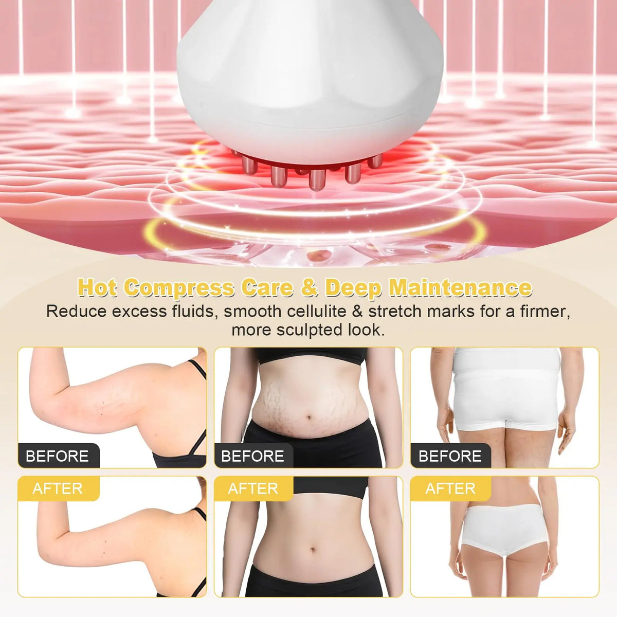 Jitesy Red Light Therapy Handheld Body Sculpting Massager With Heat