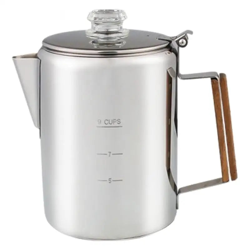 9 Cup Coffee Percolators 1500ml Stainless Steel Coffee Maker Portable Camping Home Stovetop Coffee Pot With Comfort Grip