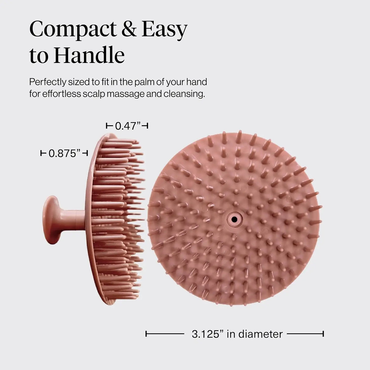 Scalp Massager for Hair Care - Scalp Scrubber, Shampoo Brush & Exfoliator for Scalps- Hair Scrubber for Relaxing Bath - Terracot
