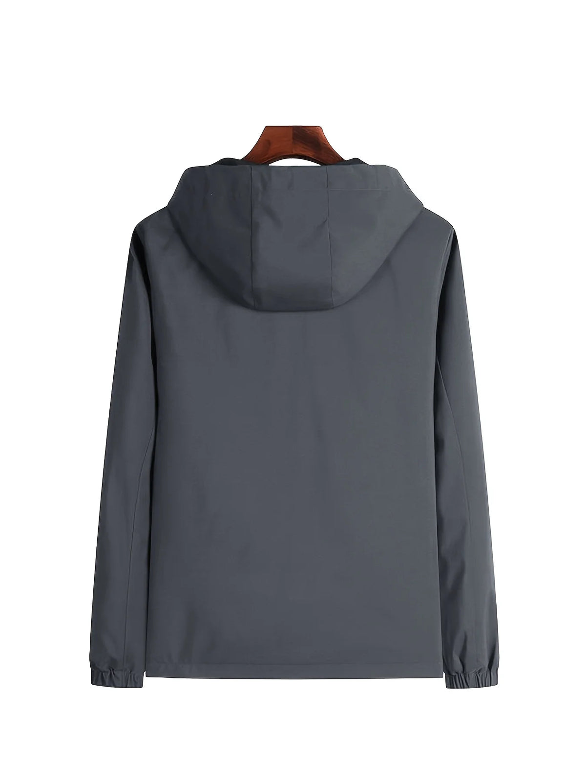 Men's Milano Italia Lightweight Hooded Windbreaker Jacket, Full Zip Up Waterproof Casual Outdoor Sports Coat with Zipper Pockets
