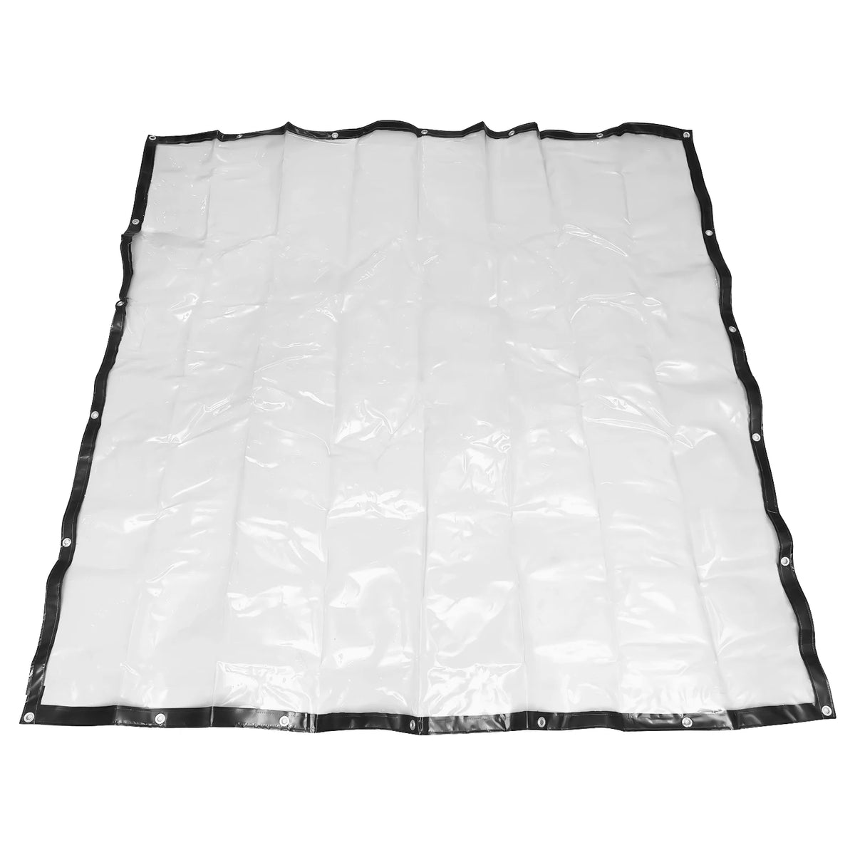 Clear PVC Tarpaulin, 0.5mm 8x10ft Waterproof Transparent Tarp with Metal Grommets, Low Temp Resistant Windproof Cover for Balcony Outdoor Awning
