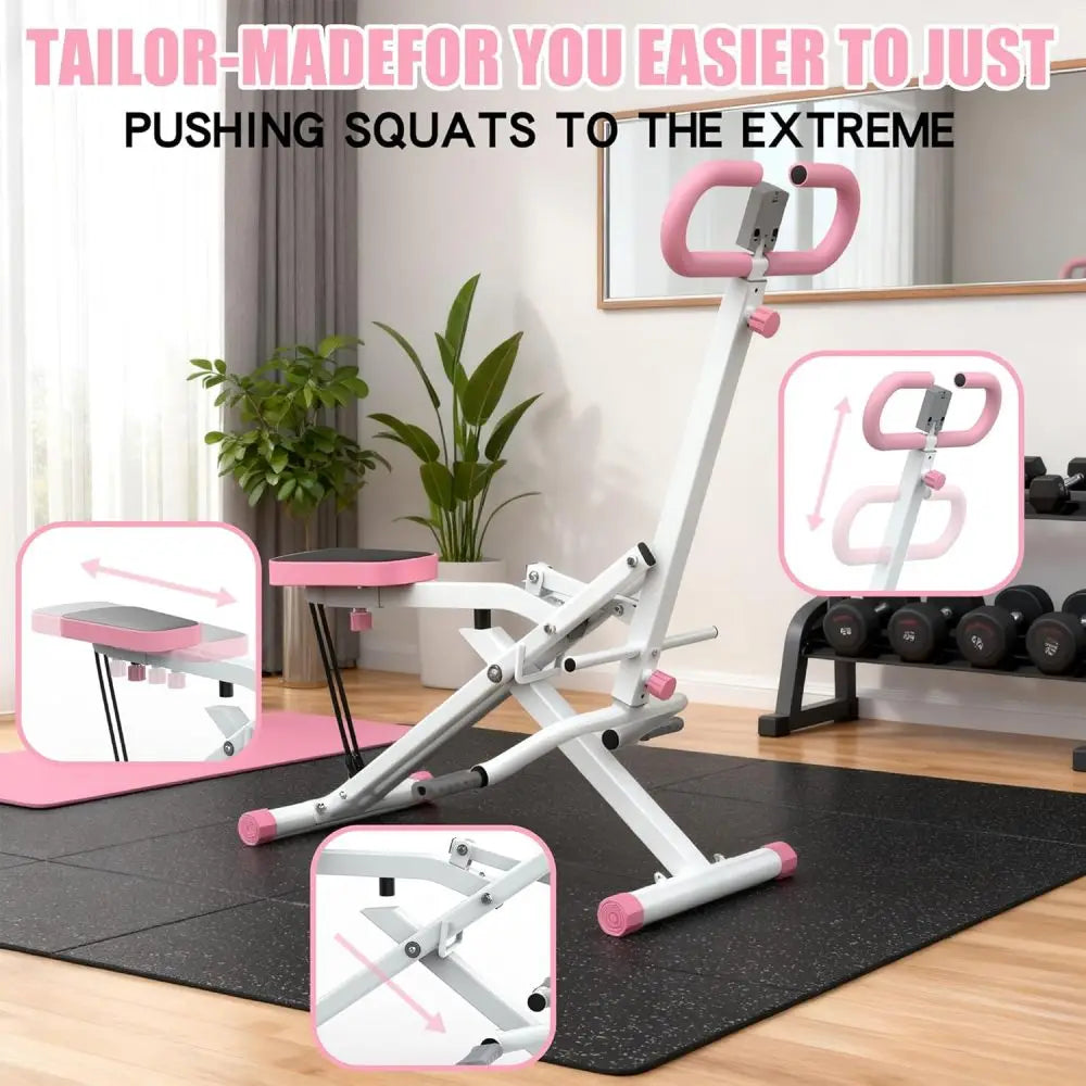Ye Foldable Squat Machine for Home with Resistance Bands, Assist Trainer for Glutes, Botty, Butt, Thighs, Ab, Back, Leg Press & Hip Thrust in Home Gym Fitness