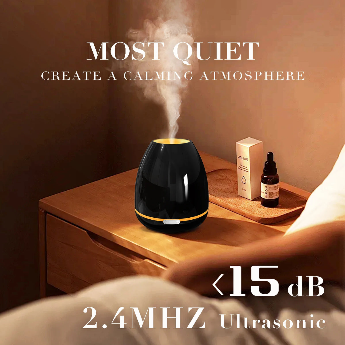 Desktop Aromatherapy Diffuser Cool Mist Air Humidifier 300ML Ultrasonic Essential Oils Diffuser with 7 Colors Light