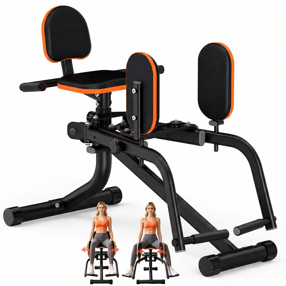 Foldable Home Hip Trainer Machine Dual-Motion Inner & Outer Thigh Sculptor, Unisex Home Gym Equipment for Home Workout