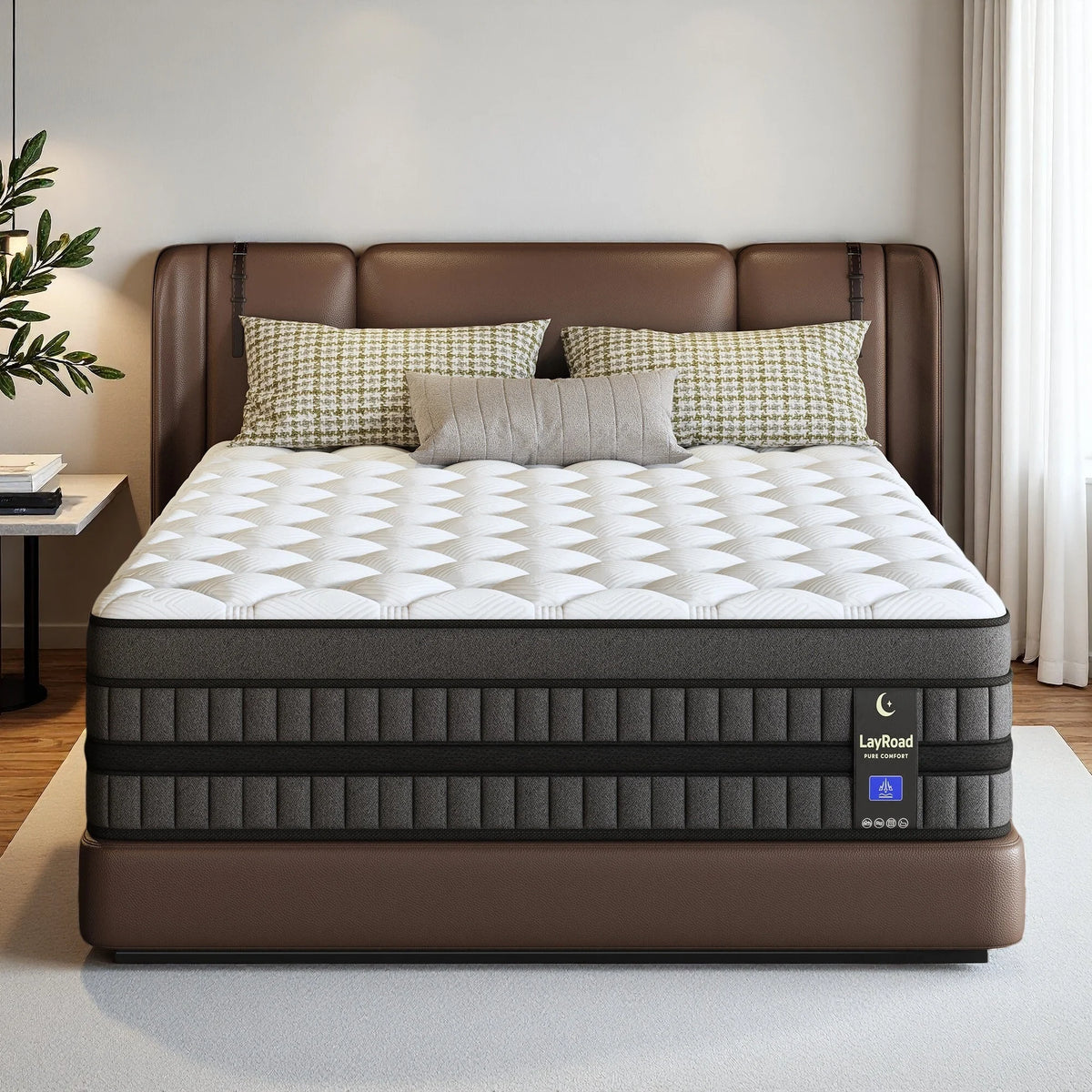 LAYROAD Hybrid Mattress With Gel Memory Foam And Pocket Springs