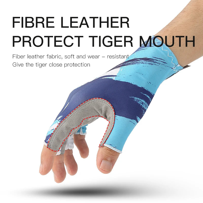 Half Finger Fishing Gloves For Men Women UV Wear Resistant Anti-slip Outdoor Sports Boating Sailing Angling Protective Gloves