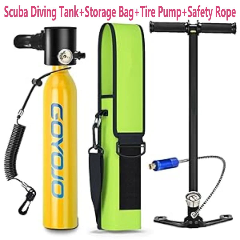 GOYOJO Mini diving oxygen cylinder storage bag pump lost hand rope 0.5L small horse bottle DOT certification certificate