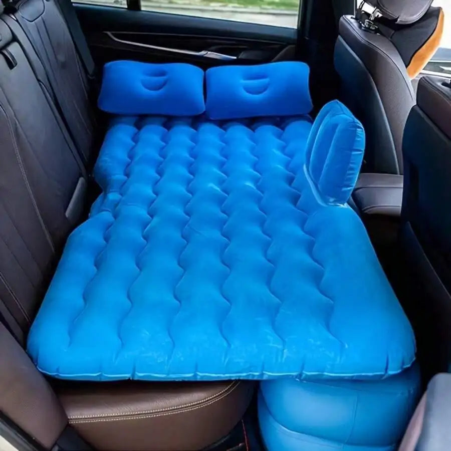 Portable PVC Flocked Inflatable Car Bed, Rectangular Air Mattress For SUV Travel Camping With Storage Bag And Repair Kit, Ideal