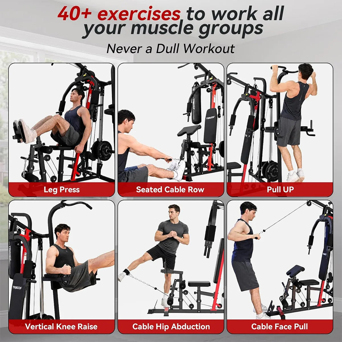 Pooboo Home Gym Strength Training Equipment For Full Body Workouts