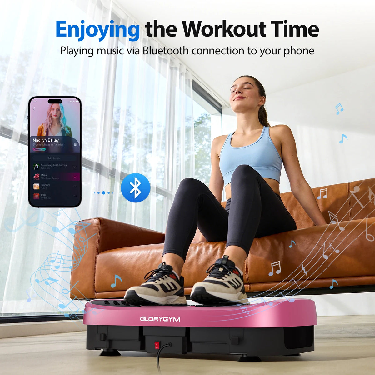 Magnetic Vibration Plate Exercise Machine Fat Burning 120 Levels 330lbs Portable Quiet Home Fitness APP Control Workout Platform for Home Gym Body Shaping Gift for Women Men