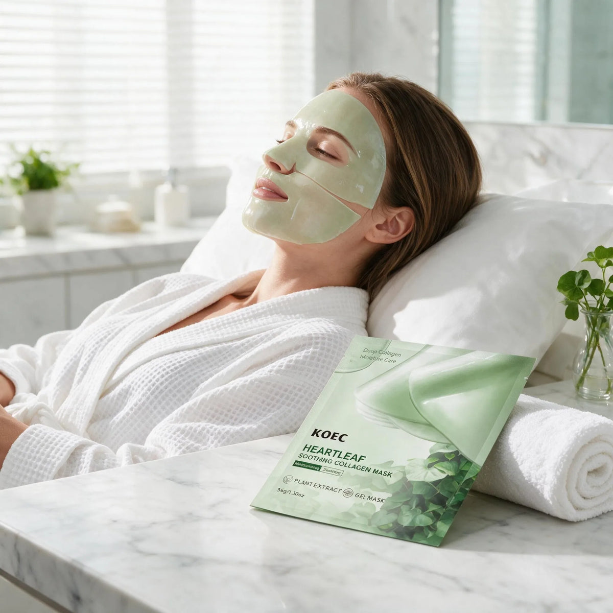 2026 New Heartleaf Collagen Jelly Gel Mask, Cooling Refreshing Facial Mask with Hyaluronic Acid, Hydrating Vegan‑Friendly Skin Care Mask, Thoughtful Holiday Skincare Gift for Halloween Thanksgiving Christmas
