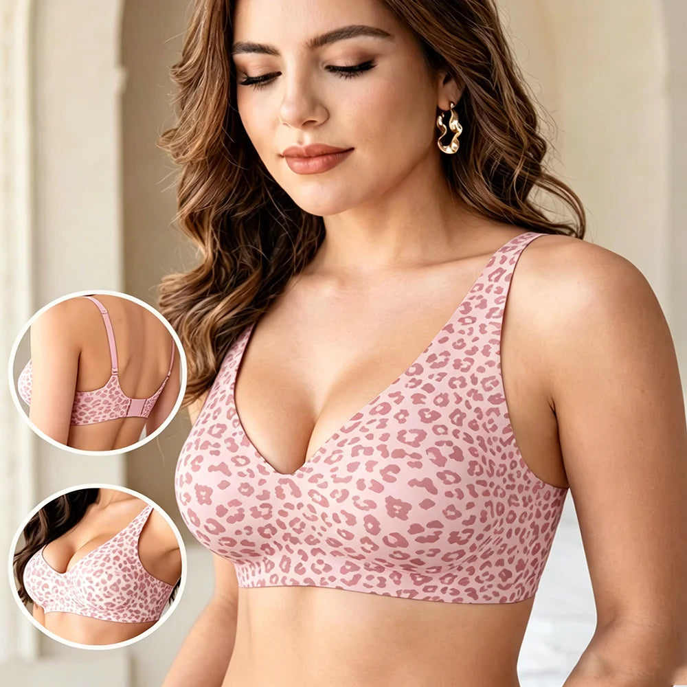 Seamless Wireless Full Coverage Push Up Sports Yoga Bra for Women