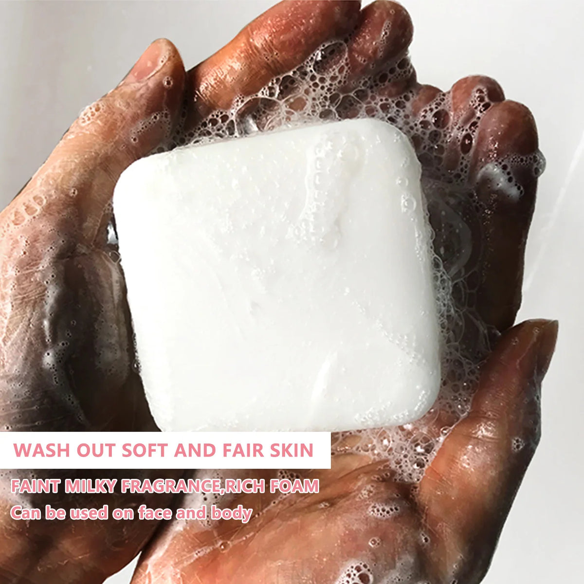 AILKE Glutathione and Vitamin C Lightening Soap Bar, Reduce Dark Spots, Nourish, Hydrate, Glowing Soap For All Skin Types, 150g
