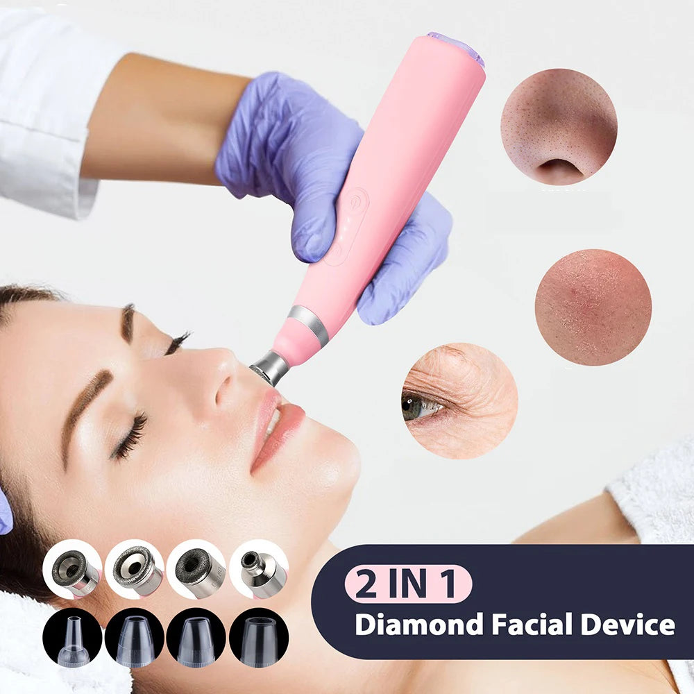 2-in-1 Handheld Skin Polishing Exfoliation Machine Anti-Aging Facial Beauty Deep Cleaning Skin Care