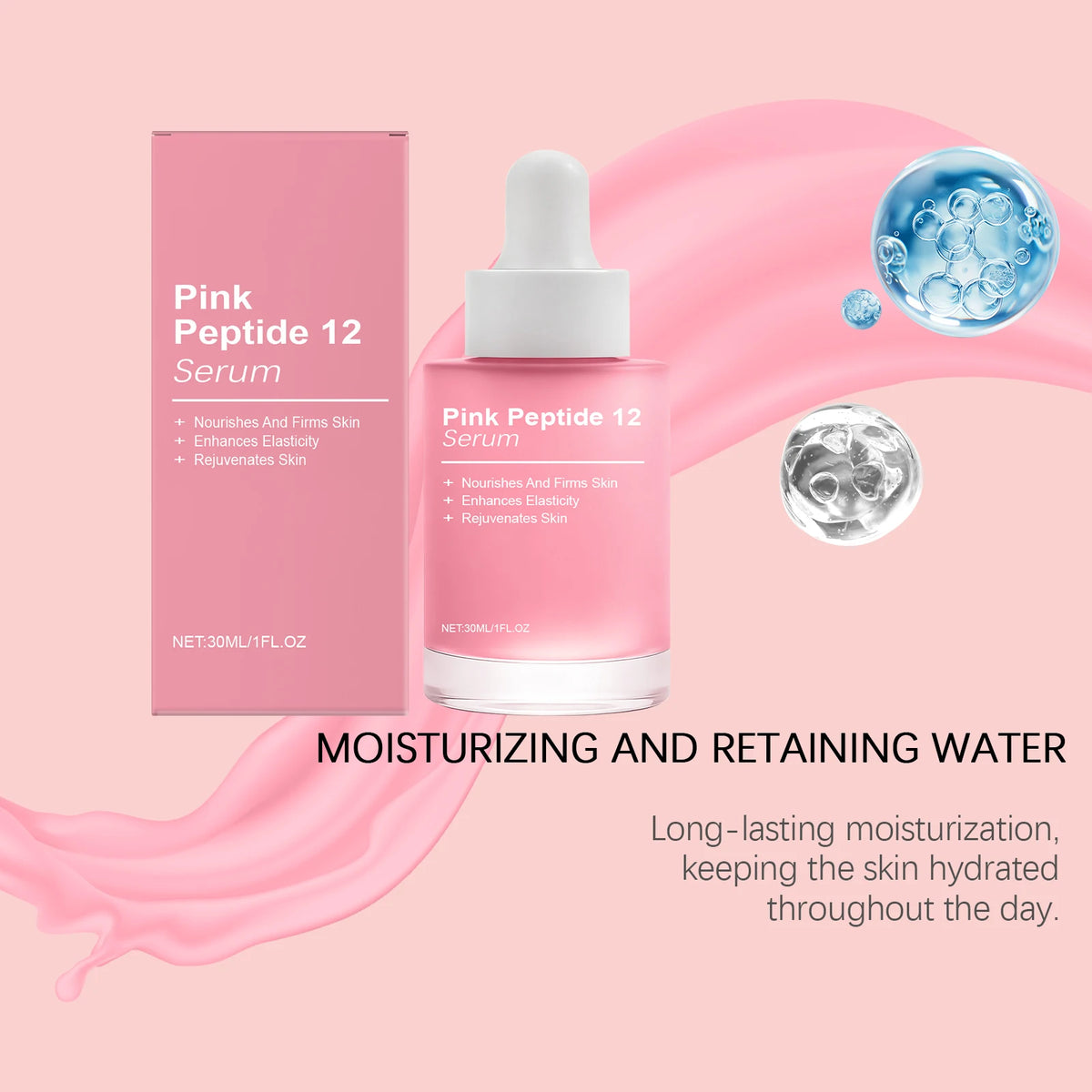 Peptide 12 Facial Serum With Niacinamide For Hydrated Firm-Looking Skin
