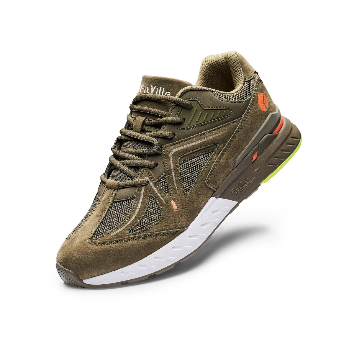 FitVille Men's Walking Shoes With Arch Support And Heel Relief