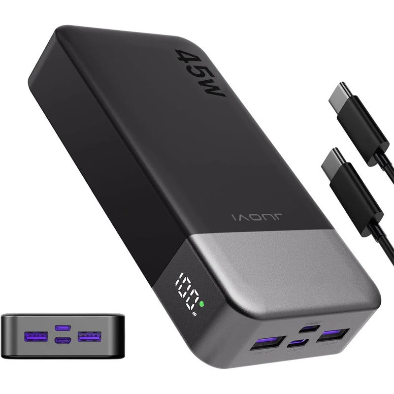 Portable 45W Fast Charging Power Bank With LED Display