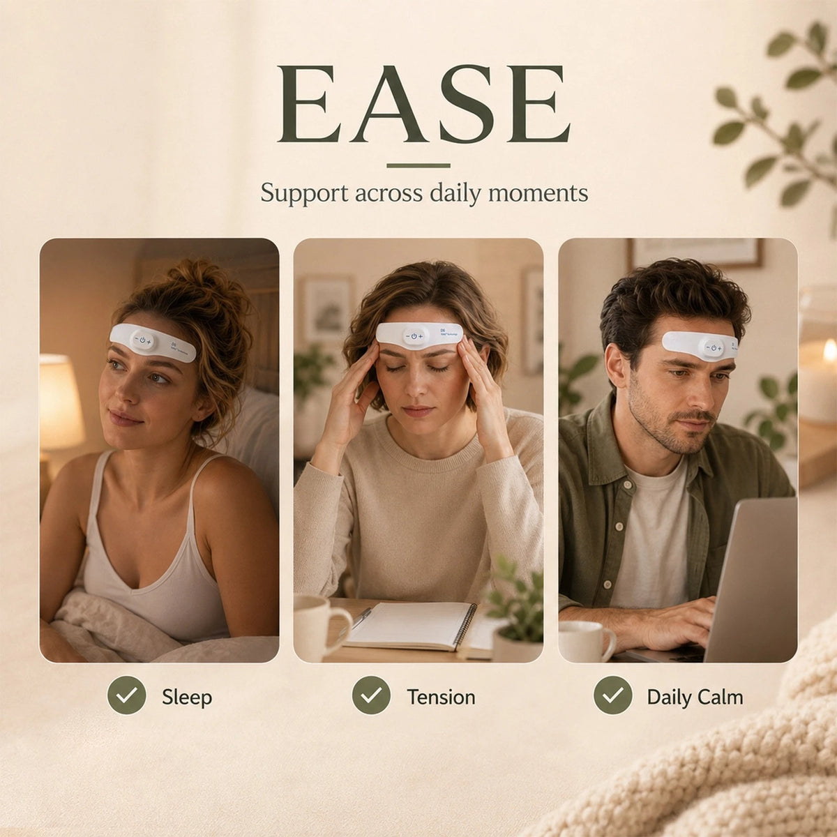Rechargeable EMS Sleep Aid Device Portable Low Frequency with Adjustable Intensity Drug Stress Anxiety Relief Home Travel Office Insomnia Relief