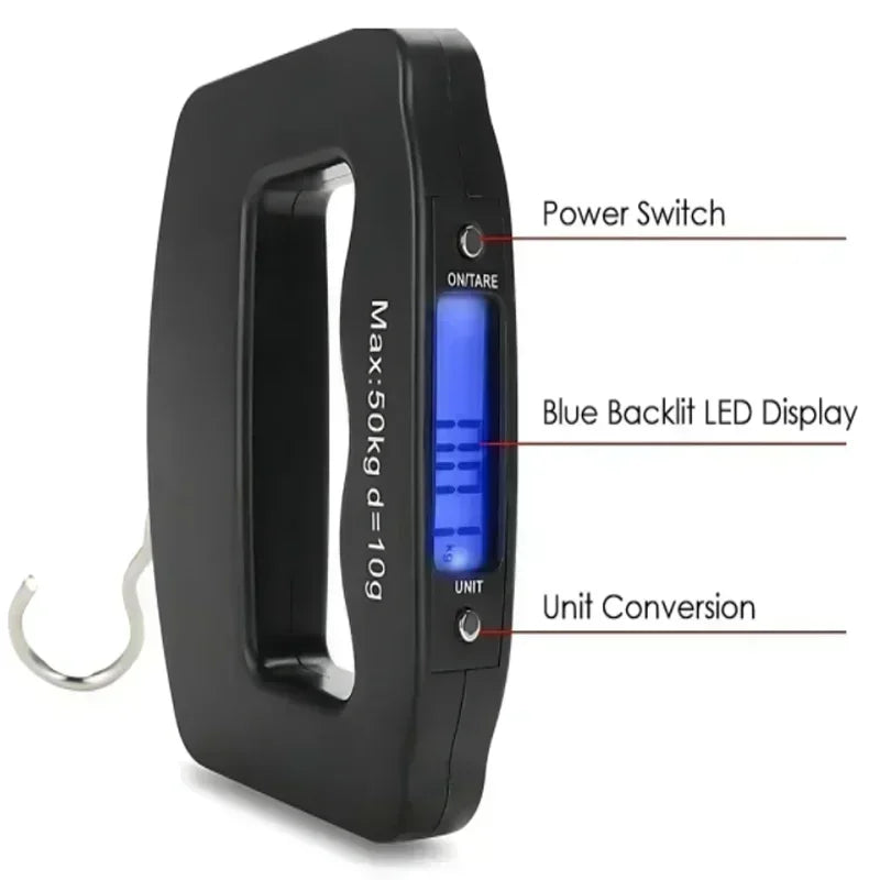 Portable Digital Luggage Scale With Backlit Display For Travel
