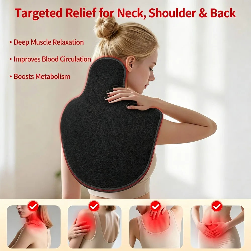 NEW Red Light Therapy for Neck and Shoulder, 145 LEDs 660&850 nm Infrared Light Therapy pad for Body Neck Shoulder Pain Relief