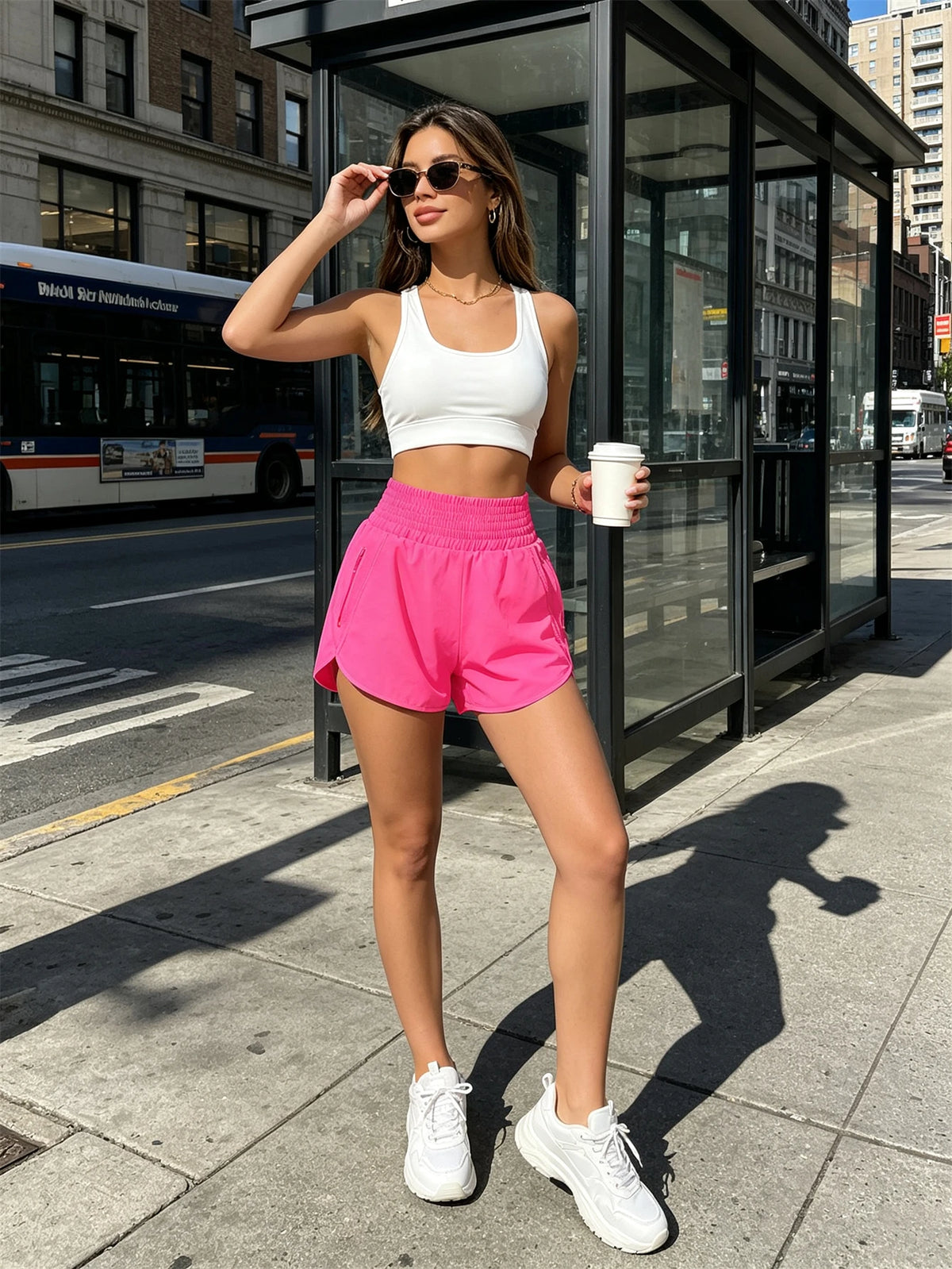 Running Shorts for Women High Waisted Quick Dry Short with Pocket