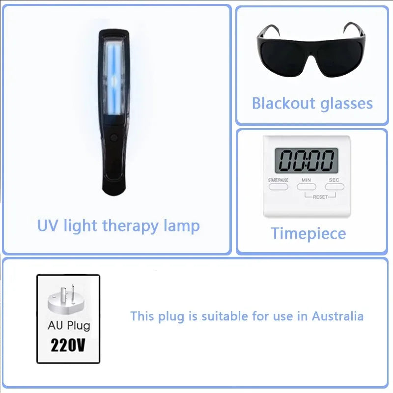 311nm Ultraviolet Phototherapy Instrument Use UVB Lamp UV for Vitiligo Psoriasis White Spots Skin Disease