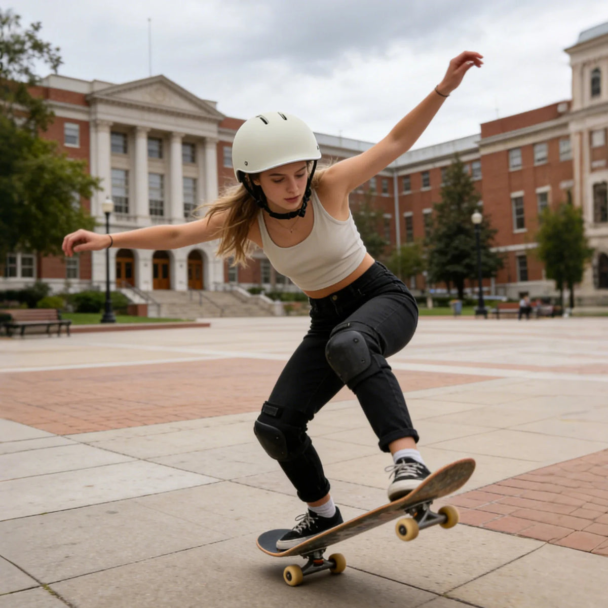 Skateboard Bike Helmet for Adults Adjustable Unisex Adult Helmet - Stylish & Cool, Perfect for Men & Women - Ideal Holiday & Birthday Gift - Available in Black & White - Paintable & Suitable for Various Sports