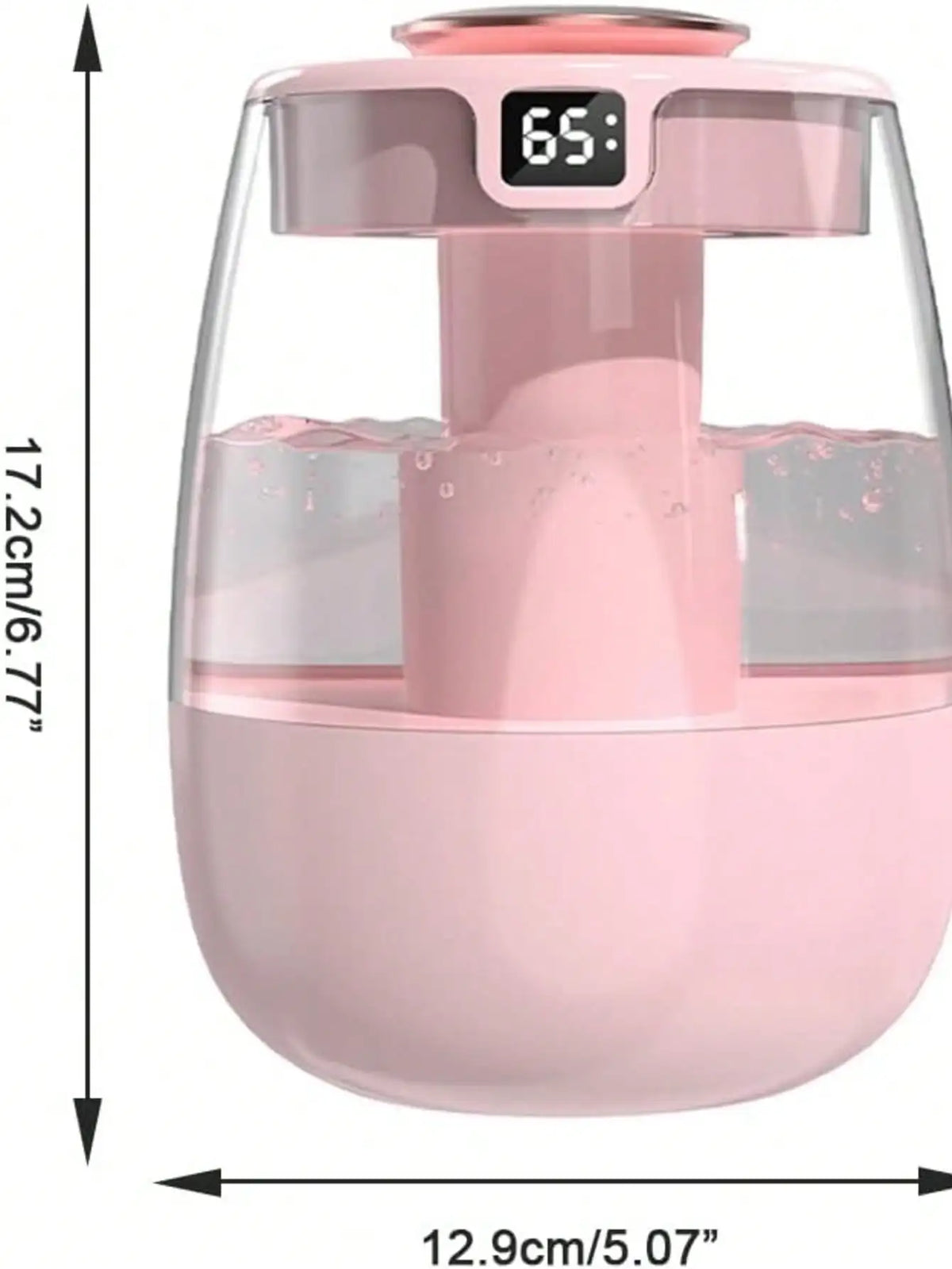 Double Spray Humidifier,1L Silent USB Digital Display Humidifier With 2 Mist Modes & Night Light For Car Office Home Room