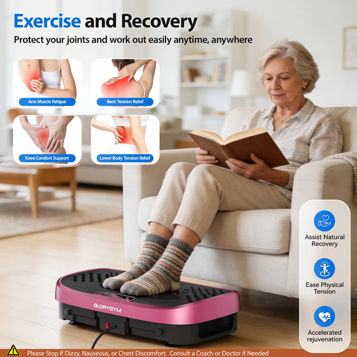 Magnetic Vibration Plate Exercise Machine Fat Burning 120 Levels 330lbs Portable Quiet Home Fitness APP Control Workout Platform for Home Gym Body Shaping Gift for Women Men