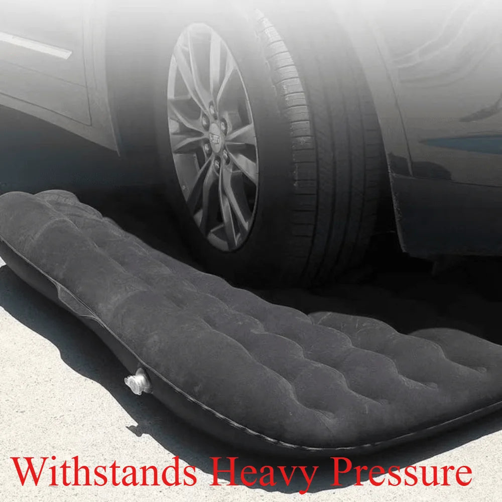Portable PVC Flocked Inflatable Car Bed, Rectangular Air Mattress For SUV Travel Camping With Storage Bag And Repair Kit, Ideal