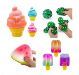 Realistic Mini Food Squeeze Toy, Mystery Mochi Squishies Blind Box, Soft Antistress Foot Shaped Fidget, Anxiety Relief Gifts