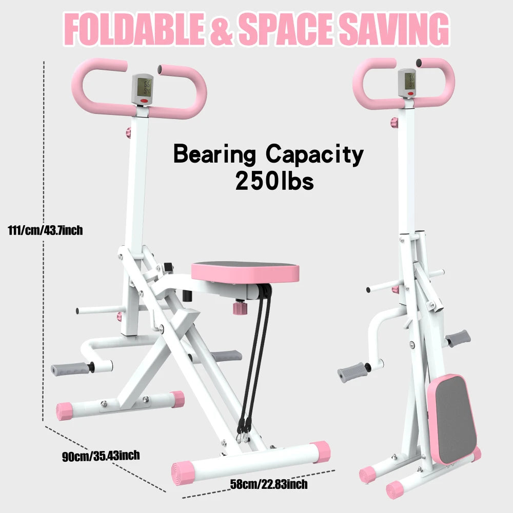 Ye Foldable Squat Machine for Home with Resistance Bands, Assist Trainer for Glutes, Botty, Butt, Thighs, Ab, Back, Leg Press & Hip Thrust in Home Gym Fitness