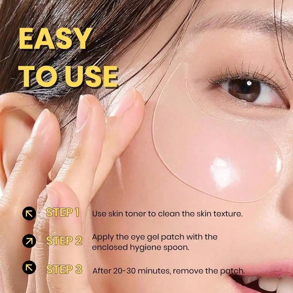 Snail Secretion Filtrate Hydrogel Eye Patch, Hydrates, Brightens & Smooths Dry Under Eyes, Niacinamide + Snail Filtrate Formula, 60pcs For Daily Care, Ideal Skincare Gift