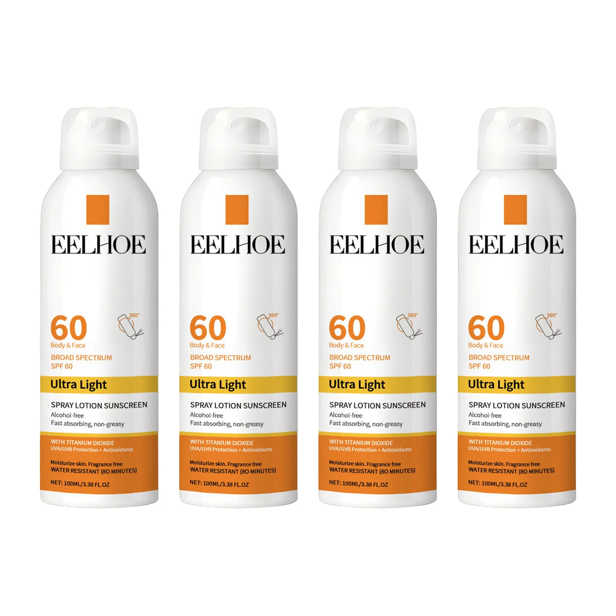 EELHOE Vitamin E Sunscreen Spray for Face and Body Protection