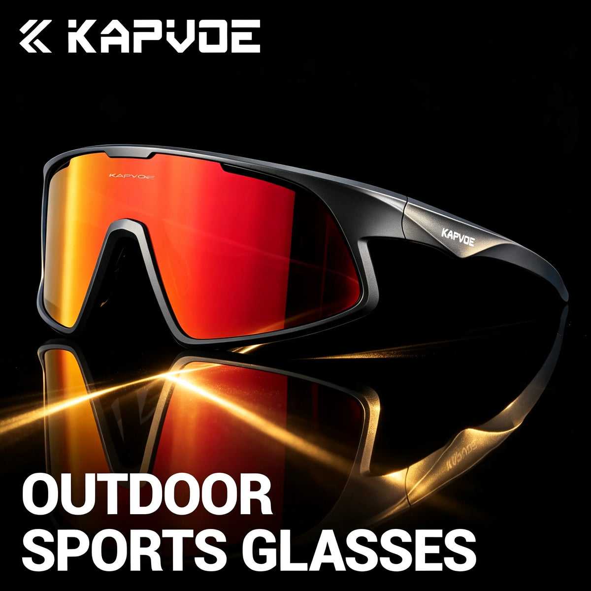 Kapvoe UV400 Polarized Sports Sunglasses for Cycling Hiking and Fishing