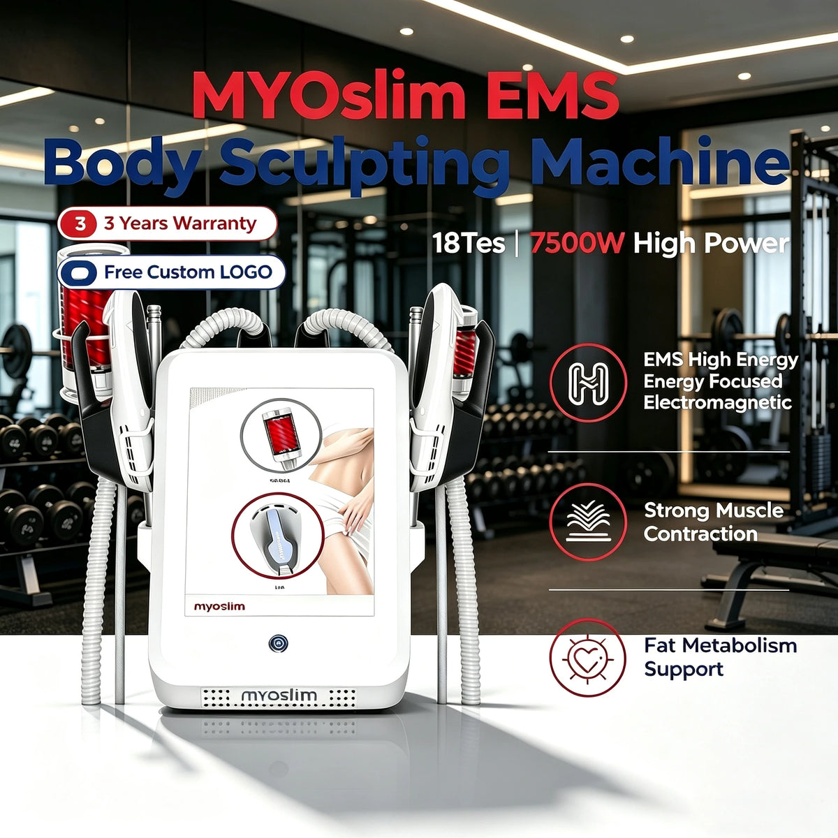 MYOSLIM EMS Roller Massager for Body Contouring and Cellulite Care