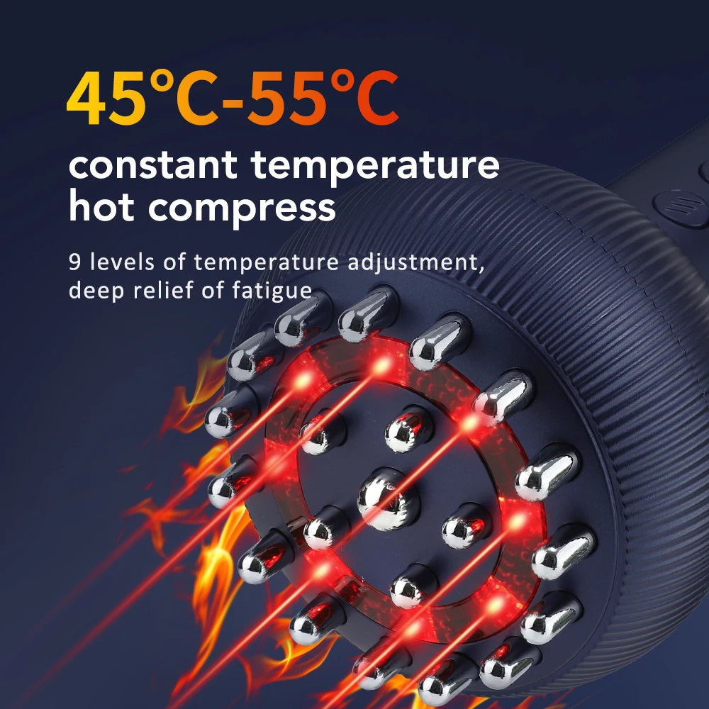 Hailicare Heated Rechargeable Body Massage Brush With Microcurrent Guasha