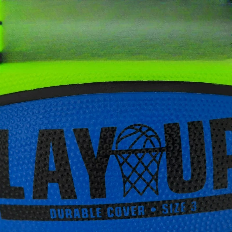 Lay-Up Mini Outdoor Blue/Green Basketball 22"