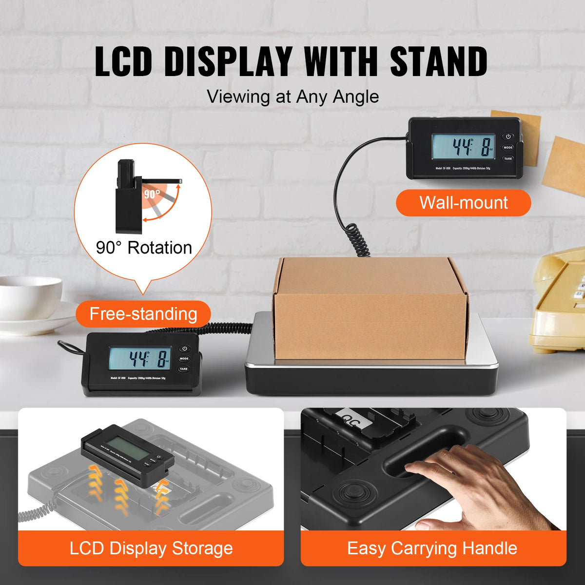 SucceBuy Digital Shipping Scale With Tare Function And LCD Screen